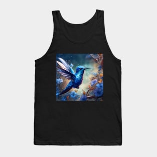 Blue Hummingbird Tank Top